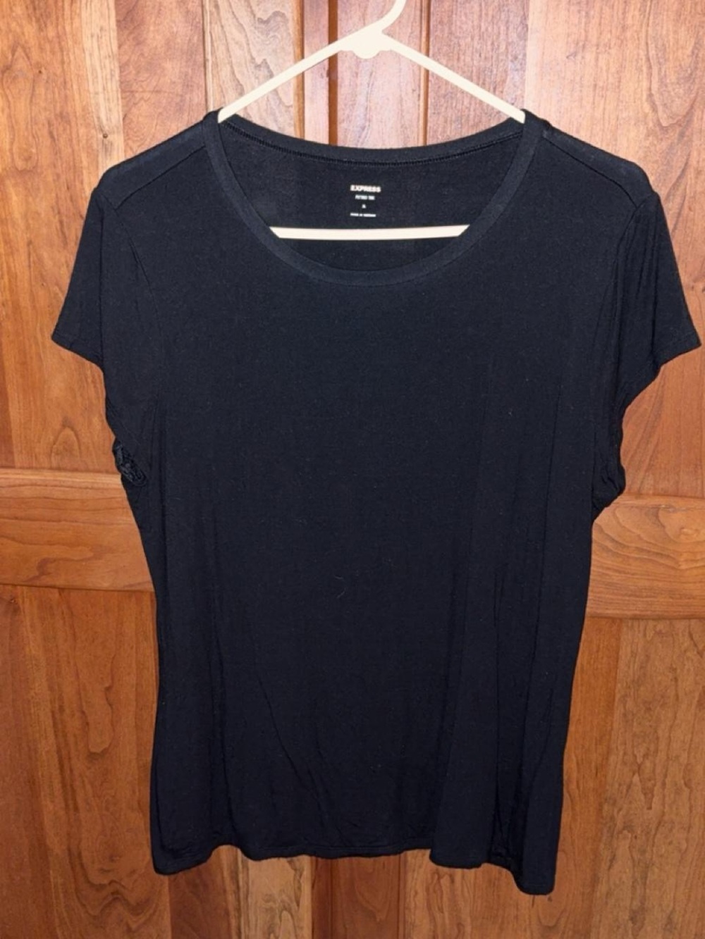 Express Black Short Sleeve Crewneck Tee